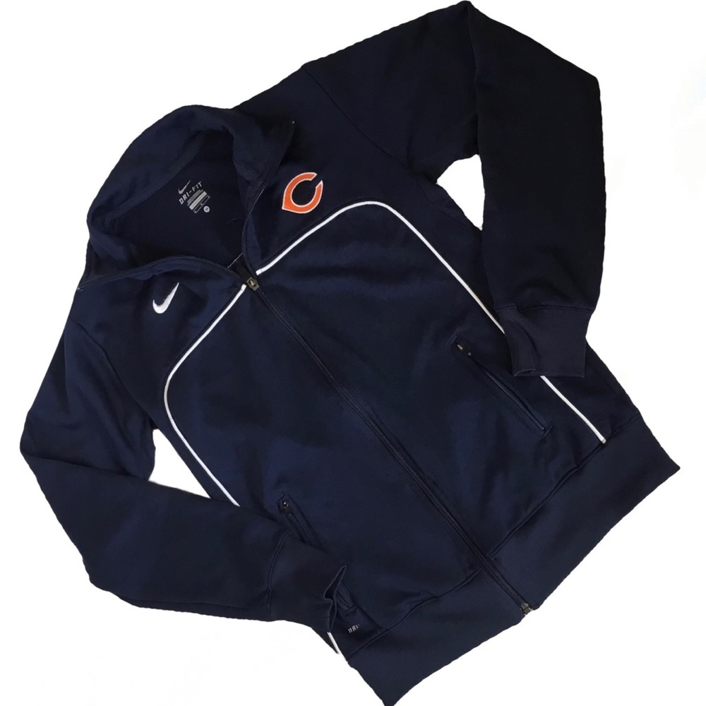 𝅺Chicago Bears Nike Navy Track Jacket. Sz M